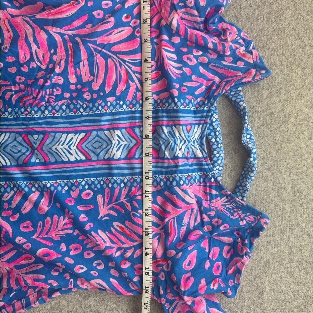 Lilly Pulitzer Blue and Pink Patterned Dress Nautical Tropical Boating - Picture 6 of 6
